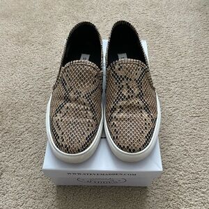 Steve Madden Snakeskin Slip On Sneakers